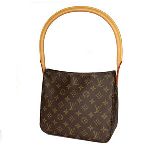 LOUIS VUITTON Looping Handbag Monogram Brown Boston Bag LV